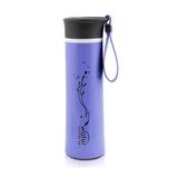 Garrafa 380ml com vedação de silicone para água e sucos academia jacki design roxo