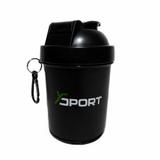 Garrafa Academia Fitness Sport preto 750ml c/mola e mosquetão Yins Ys25005