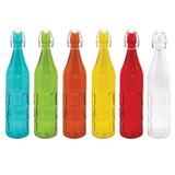 Garrafa Água 1L Colors Vidro c/Detalhes - Class home