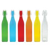 Garrafa Água 1L Colors Vidro Quadrada - Class home