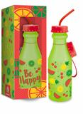Garrafa coca com canudo 500ml - frutinhas - Brasfoot