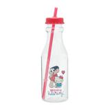Garrafa de Plástico com Canudo 450ml Hello Kitty e Mônica Urban