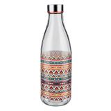 Garrafa de Vidro 950ml com Tampa Inox Étnica Euro