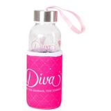 Garrafa de Vidro Com Luva 300ml - Diva - Uatt