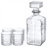 Garrafa de Vidro Licoreira 900ml com 4 Copos 150 Ml Wincy