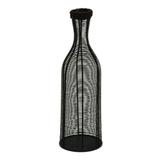 Garrafa decorativa de ferro e rattan - Btc decor