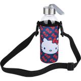 Garrafa e Porta Garrafas com Alça Hello Kitty Urban