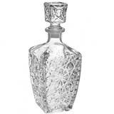 Garrafa Licoreira Retrô Em Vidro Para Whisky E Licor De 810 ML Quadrada Transparente - Wellmix