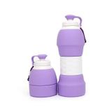 Garrafa Retrátil de Silicone Roxa 580ml - Ekological