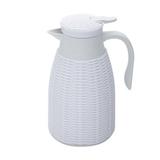 Garrafa Termica 1L com Rattan de Plastico Branca TRESS LYOR 6836