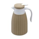 Garrafa Termica 1L com Rattan de Plastico Marrom TRESS LYOR 6835
