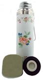 Garrafa Térmica Aço Inox frio quente bico dosador 750 ml floral - Futuro
