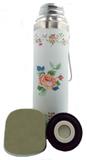 Garrafa Térmica Aço Inox frio quente bico dosador 750 ml floral - Futuro