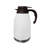 Garrafa Térmica Branca e Inox 2 Litros Com Ampola Em Aço Inox Profissional - Ipe cozinhas