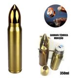 Garrafa Termica Bullet Munição Bala Projétil Inox 350 ML - Garrafa térmica