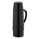 Garrafa Térmica Cristal 1 Litro cor Preta. - Soprano