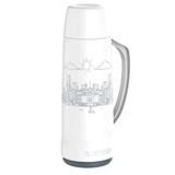 Garrafa termica cristal 1l branca decorada - Soprano