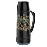 Garrafa termica cristal 1l preta decorada - Soprano