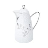 Garrafa Térmica De Porcelana Branca 650ml Folhas Wolff