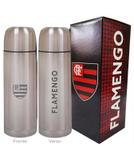 Garrafa Térmica Flamengo 500 ml Escudo Prateada