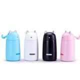 Garrafa Térmica Gato Cute Cat Emborrachada Aço Inox 340ml - Fanson