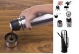 Garrafa Térmica Inox 1 Litro Inquebrável P/ Café / Água / Suco / Leite - Com Capa P/ Transporte. - Eita comprei