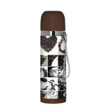 Garrafa Termica Inox 500ml Quente Frio Decorada Café Marrom - Art house