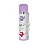 Garrafa Termica Inox 500Ml Quente Frio Decorada Coruja Lilás - Art house