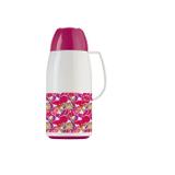 Garrafa térmica invicta branca/rosa decorada top wave 1l cód