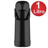 Garrafa Térmica Magic Pump cor Preto 1 Litro - Jato forte. Exclusivo sistema anti-pingos. - Termolar