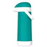Garrafa Térmica Magic Pump cor Turquesa e Branco 1 Litro - Jato forte. Exclusivo sistema anti-pingos. - Termolar