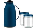 Garrafa Térmica Plástica 750 ml - 2 Potes de Vidro Invicta Kit VG