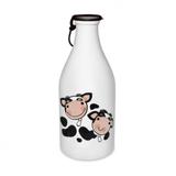 Garrafa Vintage para Agua em Plastico 1 Litro Decoracao Vaquinha injetemp