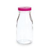 Garrafinha de Leite Tampa Pink 200ml Decoração Festas - Cromus
