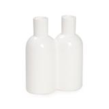 Garrafinha Dupla Em Cerâmica Branca P/ Flor Decoração - Cromus
