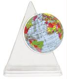 Globo Terrestre 10cm: Político - Junior - Base Triangular Transparente - Libreria