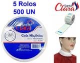 Gola Higiênica - Pacote com 05 Rolos - Total 500 Golas - Santa Clara