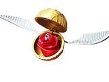 Golden Snitch Porta Anel Harry Potter Pomo De Ouro (Dourado Com Asas Douradas) - 3d presentes criativos