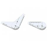 Goniômetro em PVC Transparente 105x45mm Trident para Medir Ângulos Anatômicos