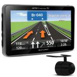 GPS Automotivo Multilaser Tracker GP035 4,3 Pol TV Digital Alerta Radar Touchscreen com Camera Ré