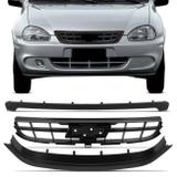 Grade Corsa Classic 2009 2010 Preta 3 Peças Sem Emblema - Blawer