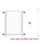 Grade De Proteção Para Portas Portão Para Crianças E Cães + Extensor de 5 cm - Harbon