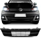 Grade Dianteira Central Para-choque Gol Voyage G7 2016 2017 2018 Preto Friso Cromado - Blawer