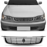 Grade Dianteira Corolla 1999 2000 2001 2002 Cromada com Encaixe para Emblema - Prime