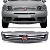 Grade Dianteira Palio G3 14 15 16 Primer Com Emblema Friso Cromado