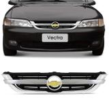 Grade Dianteira Vectra 97 a 05 Filete Cromado Emblema - Kit prime