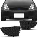 Grade Moldura Tampa Farol Milha Ford Ka 2002 2003 2004 2005 2006 2007 Preto Sem Furo - Prime