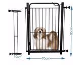 Grade Portão Preto Com Extensor Para Porta Até 80cm Pet Útil Preta - Harbon