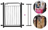 Grade Portão Preto Com Extensor Para Porta Até 80cm Pet Útil Preta - Harbon