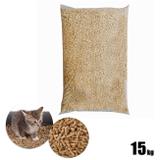 Granulado Higienico em Madeira 15kg Areia para Gato Mimos de Bichos